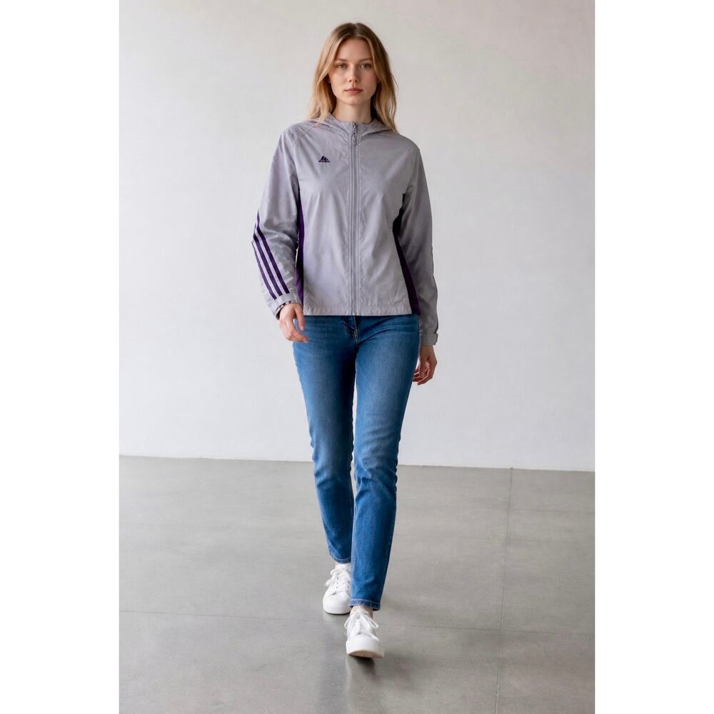 ADIDAS Women's Windbreaker Hooded Jacket Size M